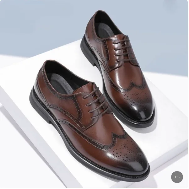 Men's Brogue Style Leather Shoes